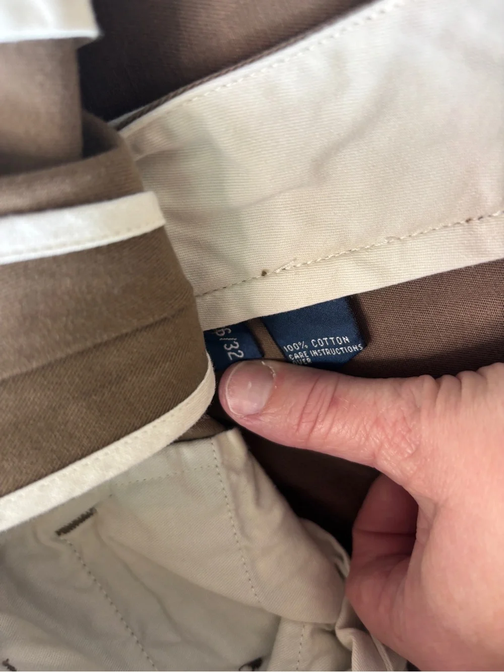 Polo Ralph Lauren Hammond Pants Men's 36x32 Brown Pleated Classic Chino Cotton - Picture 8 of 9